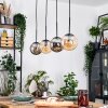 Gastor Lampadario a sospensione, Lampada a sfera, Lampada a sospensione Ambrato, Grigio fumo, 4-Luci