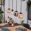 Gastor Lampadario a sospensione, Lampada a sfera, Lampada a sospensione Ambrato, Chiaro, Grigio fumo, 4-Luci