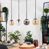 Gastor Lampadario a sospensione, Lampada a sfera, Lampada a sospensione Ambrato, Chiaro, Grigio fumo, 4-Luci