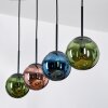 Gastor Lampadario a sospensione, Lampada a sfera, Lampada a sospensione Blu, Verde, Ramato, 4-Luci