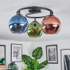 Koyoto Plafoniera, Lampada a sfera 37 cm Blu, Verde, Ramato, 3-Luci