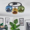 Koyoto Plafoniera, Lampada a sfera 37 cm Blu, Oro, Verde, 3-Luci