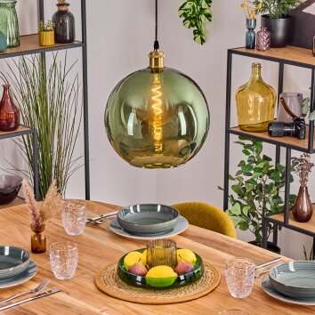 Koyoto Lampadario a sospensione, Lampada a sfera, Lampada a sospensione Oro, 1-Luce