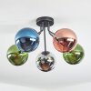 Gastor Plafoniera, Lampada a sfera 52 cm Blu, Cromo, Verde, Ramato, Grigio fumo, 5-Luci