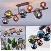 Chehalis Plafoniera, Lampada a sfera Blu, Verde, Ramato, 10-Luci