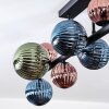 Chehalis Plafoniera, Lampada a sfera Blu, Verde, Ramato, 10-Luci