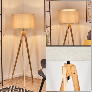 Flemming Lampada da terra Écru, Nero, 1-Luce