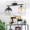 Koyoto Plafoniera, Lampada a sfera Ambrato, Chiaro, Grigio fumo, 2-Luci