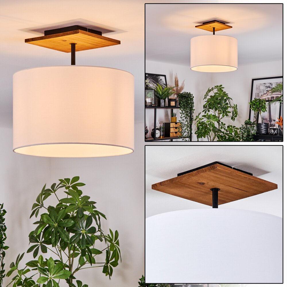 Bassagoda Plafoniera Écru, Nero, 1-Luce main product photo