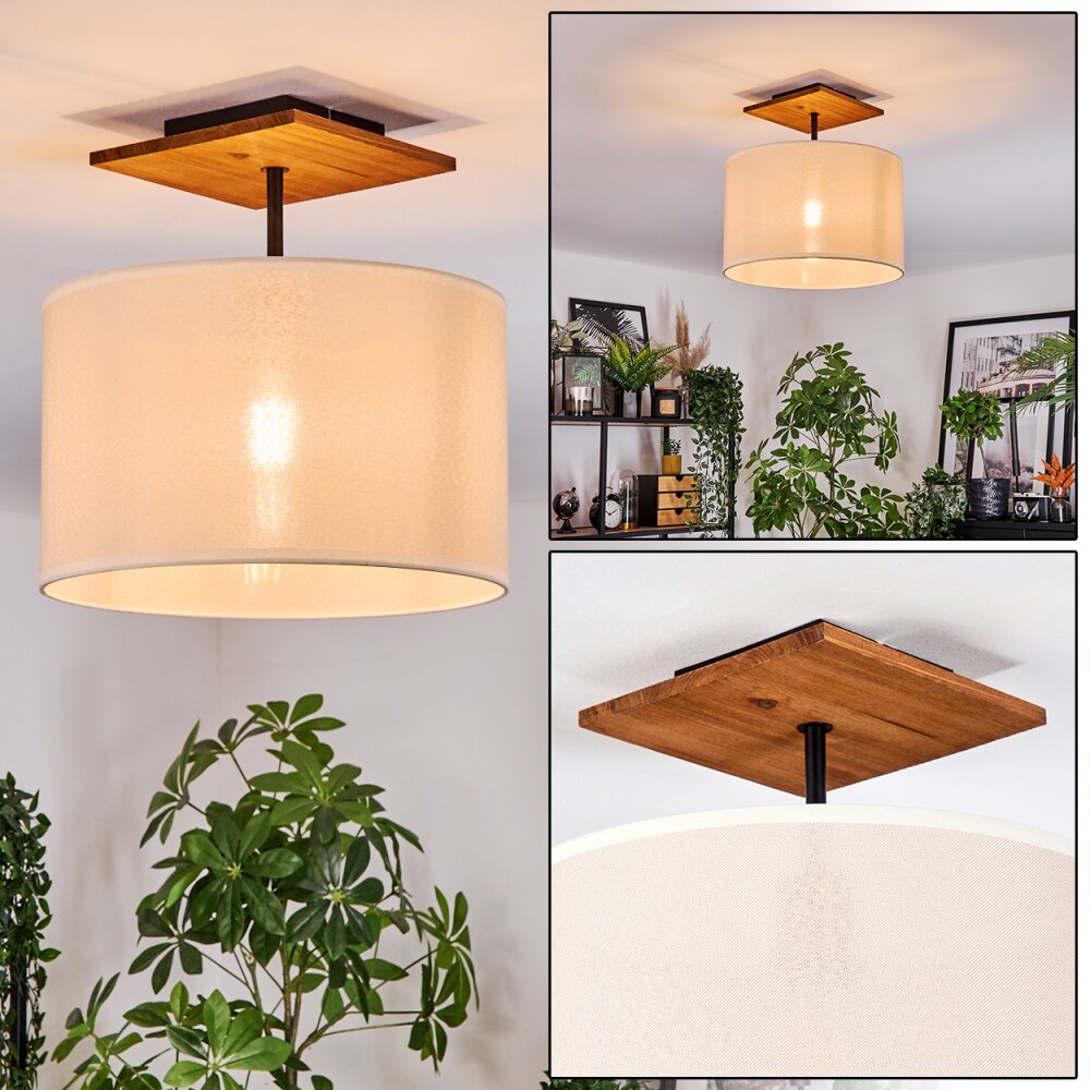 Bassagoda Plafoniera Écru, Nero, 1-Luce main product photo