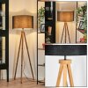 Flemming Lampada da terra Legno scuro, Nero, 1-Luce