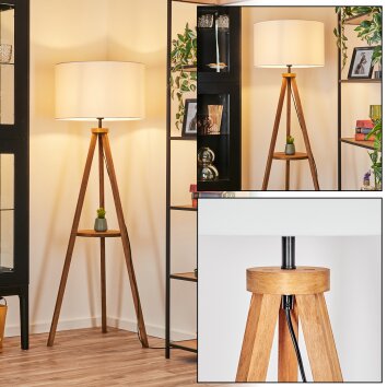 Flemming Lampada da terra Legno scuro, Nero, 1-Luce Flemming Lampada da terra Legno scuro, Nero, 1-Luce