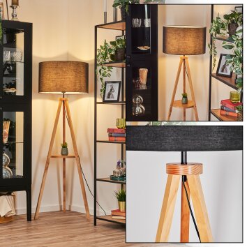 Flemming Lampada da terra Écru, Nero, 1-Luce