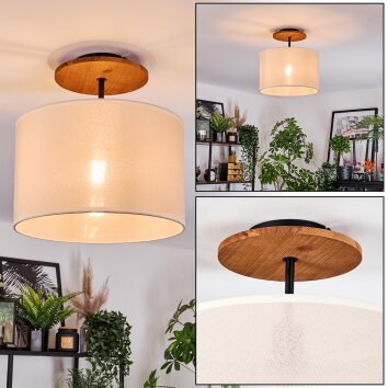 Bassagoda Plafoniera Écru, Nero, 1-Luce