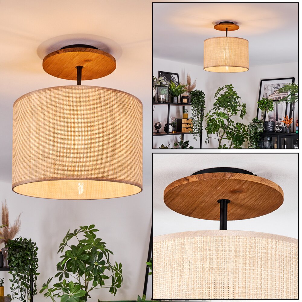 Sabadim Plafoniera Écru, Nero, 1-Luce main product photo