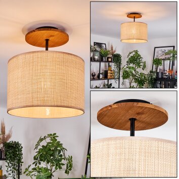 Sabadim Plafoniera Écru, Nero, 1-Luce