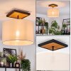 Bassagoda Plafoniera Écru, Nero, 1-Luce