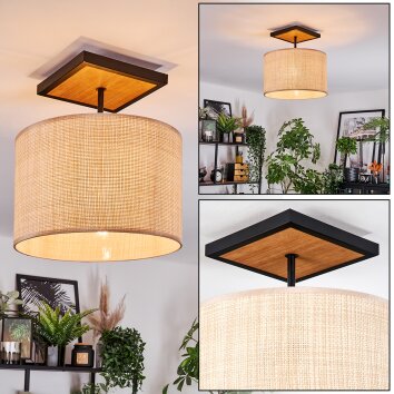 Sabadim Plafoniera Écru, Nero, 1-Luce Sabadim Plafoniera Écru, Nero, 1-Luce