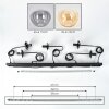 Gastor Lampadario a sospensione, Lampada a sfera, Lampada a sospensione Ambrato, Chiaro, Grigio fumo, 5-Luci