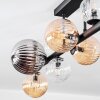 Chehalis Plafoniera, Lampada a sfera Ambrato, Chiaro, Grigio fumo, 10-Luci