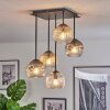 Ripoll Plafoniera, Lampada a sfera Ambrato, Chiaro, Grigio fumo, 5-Luci