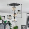Ripoll Plafoniera, Lampada a sfera Ambrato, Chiaro, Grigio fumo, 5-Luci