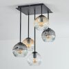 Ripoll Plafoniera, Lampada a sfera Ambrato, Chiaro, Grigio fumo, 5-Luci
