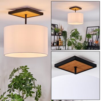 Bassagoda Plafoniera Écru, Nero, 1-Luce