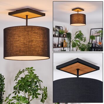 Bassagoda Plafoniera Écru, Nero, 1-Luce