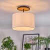 Bassagoda Plafoniera Écru, Nero, 1-Luce
