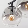 Ripoll Plafoniera, Lampada a sfera Chiaro, Grigio fumo, 2-Luci