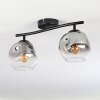 Ripoll Plafoniera, Lampada a sfera Chiaro, Grigio fumo, 2-Luci