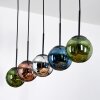 Gastor Lampadario a sospensione, Lampada a sfera, Lampada a sospensione Blu, Cromo, Verde, Ramato, Grigio fumo, 5-Luci
