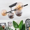 Chehalis Plafoniera, Lampada a sfera Ambrato, Grigio fumo, 5-Luci