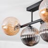 Chehalis Plafoniera, Lampada a sfera Ambrato, Grigio fumo, 5-Luci