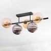 Chehalis Plafoniera, Lampada a sfera Ambrato, Grigio fumo, 5-Luci