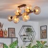 Koyoto Plafoniera, Lampada a sfera Ambrato, Chiaro, 10-Luci
