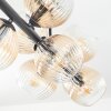 Koyoto Plafoniera, Lampada a sfera Ambrato, Chiaro, 10-Luci