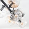 Koyoto Plafoniera, Lampada a sfera Ambrato, Chiaro, Grigio fumo, 10-Luci