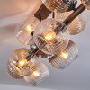 Koyoto Plafoniera, Lampada a sfera Ambrato, Chiaro, Grigio fumo, 10-Luci