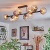 Koyoto Plafoniera, Lampada a sfera Ambrato, Chiaro, Grigio fumo, 10-Luci