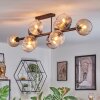 Koyoto Plafoniera, Lampada a sfera Ambrato, Chiaro, Grigio fumo, 10-Luci