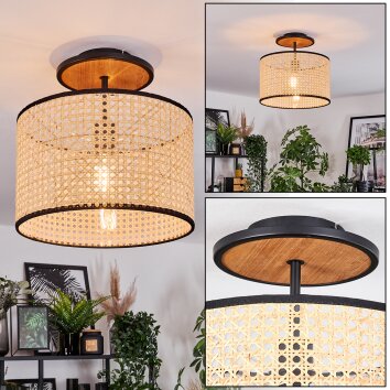 Ramila Plafoniera Écru, Nero, 1-Luce