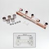 Nelar Plafoniera, Faretto da soffitto Bronzo, Cromo, 5-Luci