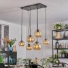 Koyoto Lampadario a sospensione, Lampada a sfera, Lampada a sospensione Ambrato, 6-Luci