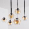 Koyoto Lampadario a sospensione, Lampada a sfera, Lampada a sospensione Ambrato, Chiaro, 6-Luci