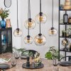 Koyoto Lampadario a sospensione, Lampada a sfera, Lampada a sospensione Ambrato, Chiaro, 6-Luci