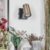 Javel Applique, Faretto da parete Ottone antico, Nero, 1-Luce