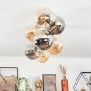 Gastor Plafoniera, Lampada a sfera Oro, Nero, 8-Luci