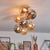 Gastor Plafoniera, Lampada a sfera Oro, Nero, 8-Luci